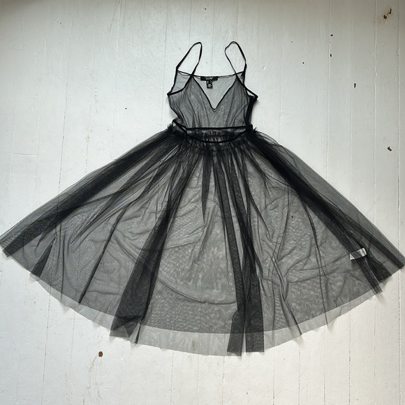 Black Mesh Dress - Picture 1 of 12